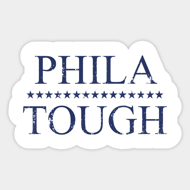 Phila Tough (Blue) Sticker by scornely